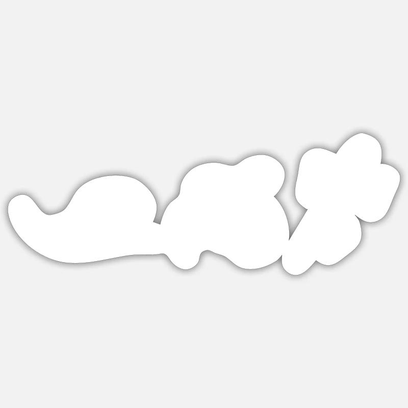 Triathlon - Sticker taille S (10 x 10 cm) - blanc mat