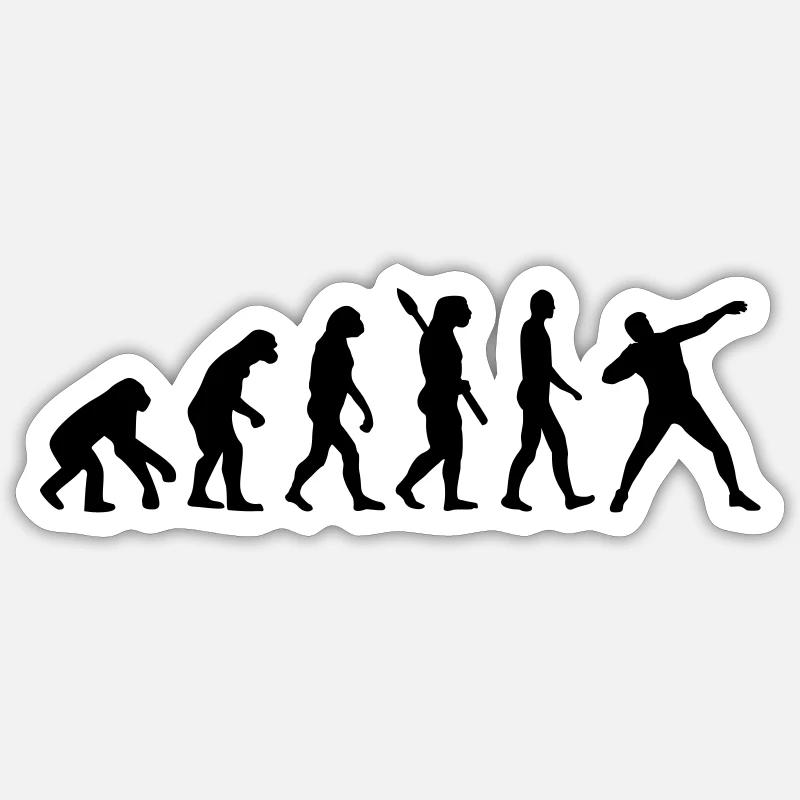 Évolution Lancer du poids Sticker taille S (10 x 10 cm)
