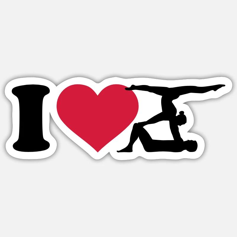 I love Acrobatics Sticker size S (10 x 10 cm)