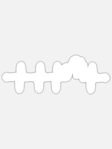 Ich liebe Pferde Reitsport Geschenk Herzschlag - Sticker Größe S (10 x 10 cm) - Mattweiß