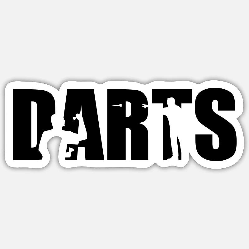 Darts - Sticker Größe S (10 x 10 cm) - Mattweiß