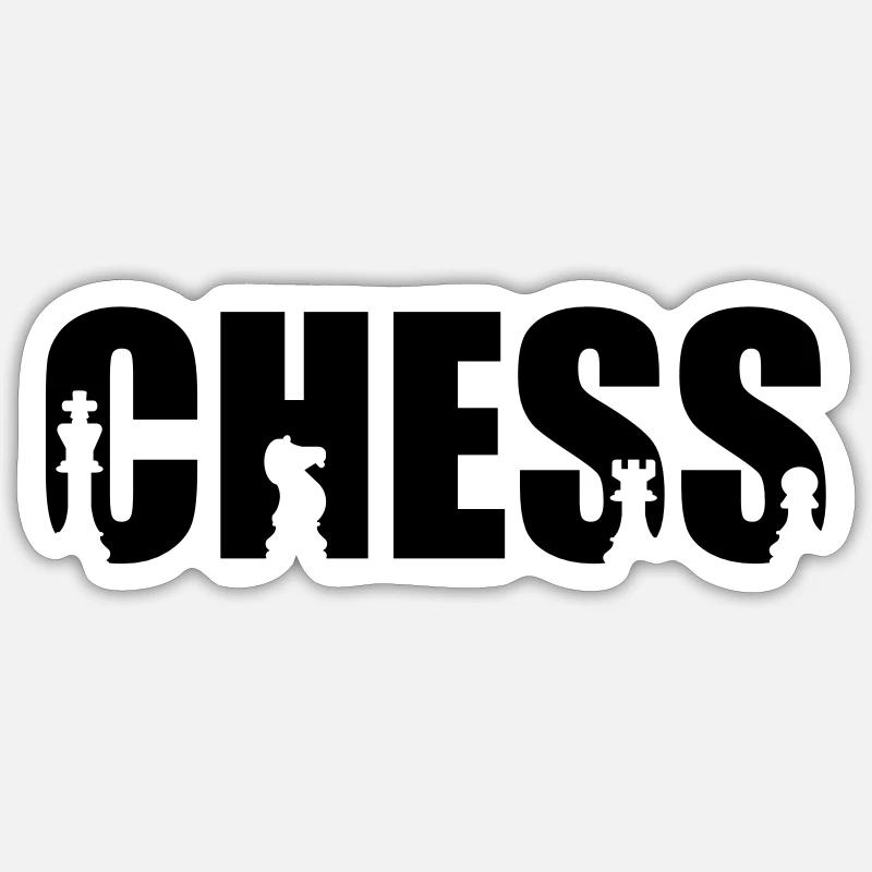 Chess - Sticker taille S (10 x 10 cm) - blanc mat