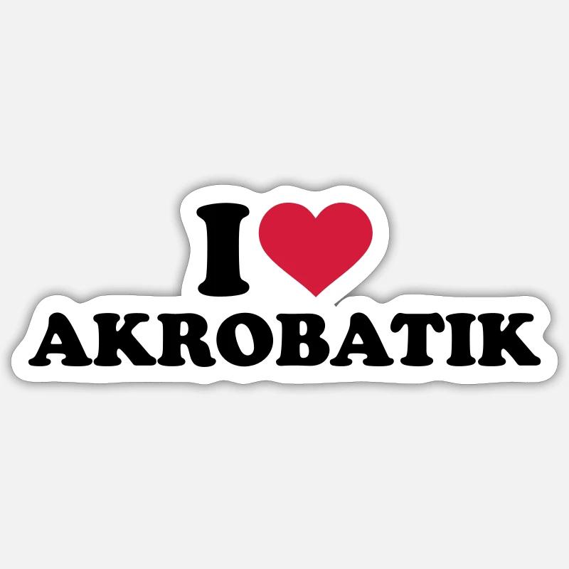 Akrobatik - Sticker Größe S (10 x 10 cm) - Mattweiß
