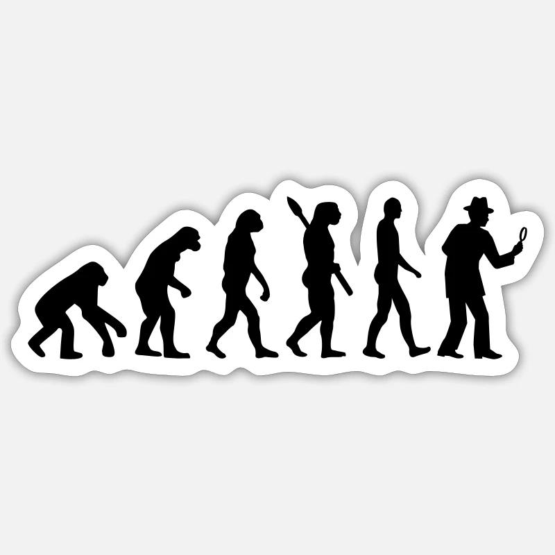 Detective - Sticker taille S (10 x 10 cm) - blanc mat