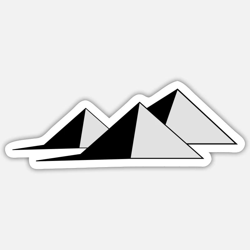 The Pyramids - Sticker size S (10 x 10 cm) - white matte