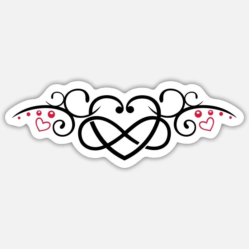 Herz mit Unendlichkeitschleife, infinity Sticker Größe S (10 x 10 cm)