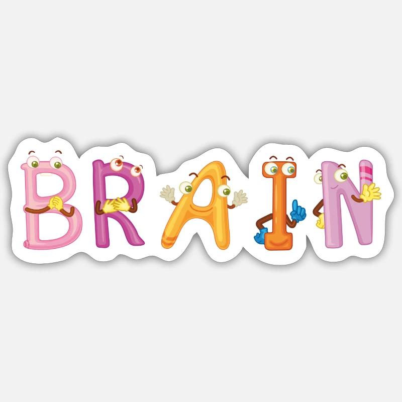 Brain Sticker Größe S (10 x 10 cm)