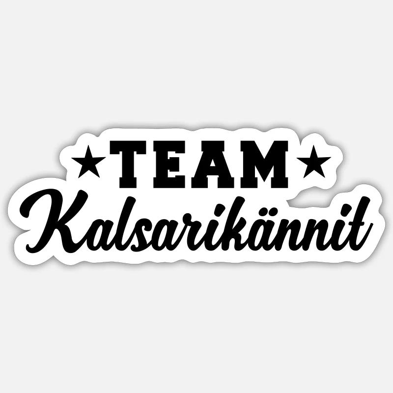 Équipe Kalsarikännit - Sticker taille S (10 x 10 cm) - blanc mat