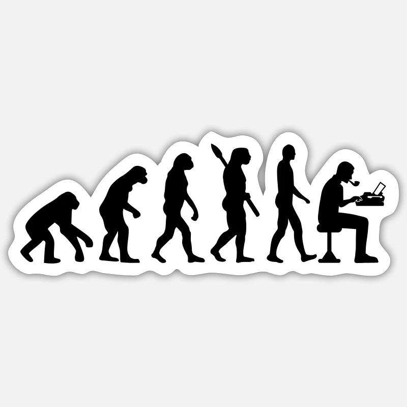 Journaliste - Sticker taille S (10 x 10 cm) - blanc mat