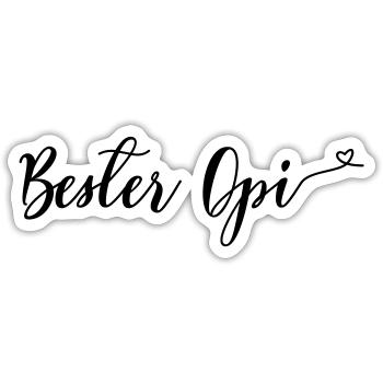 bester_opi - Sticker Größe S (10 x 10 cm) - Mattweiß - Vorne
