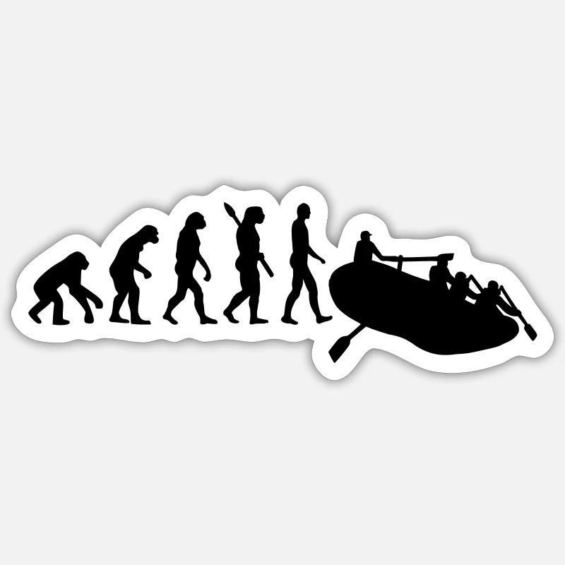 rafting - Sticker size S (10 x 10 cm) - white matte