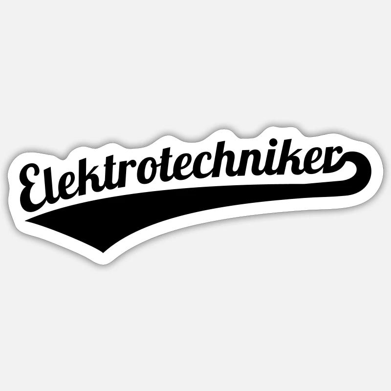 Elektrotechniker - Sticker Größe S (10 x 10 cm) - Mattweiß