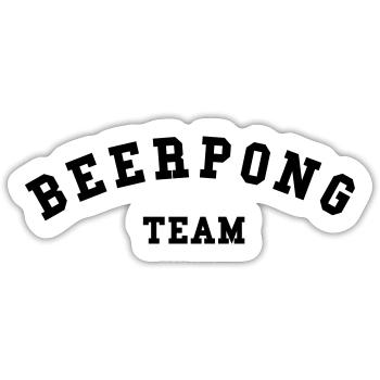 BEERPONG TEAM - Sticker size S (10 x 10 cm) - white matte - Front