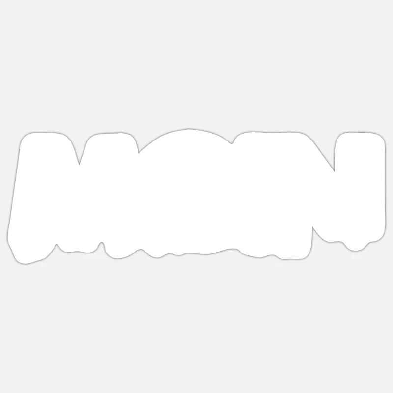 MOIN w - Sticker Größe S (10 x 10 cm) - Mattweiß