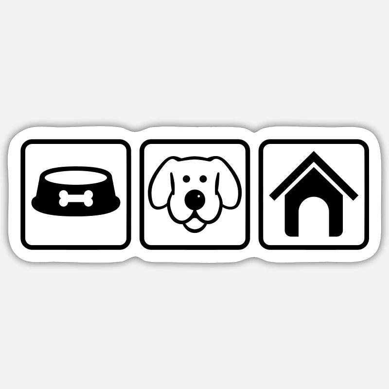 Dog - Sticker size S (10 x 10 cm) - white matte