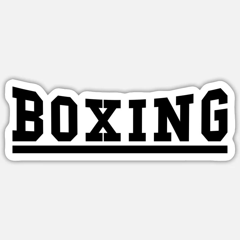 BOXING - Sticker Größe S (10 x 10 cm) - Mattweiß