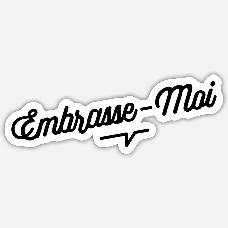 Embrasse moi Sticker taille S (10 x 10 cm)