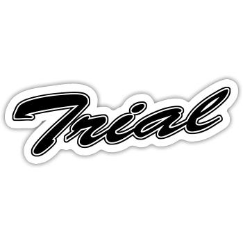 Trial - Sticker Größe S (10 x 10 cm) - Mattweiß - Vorne