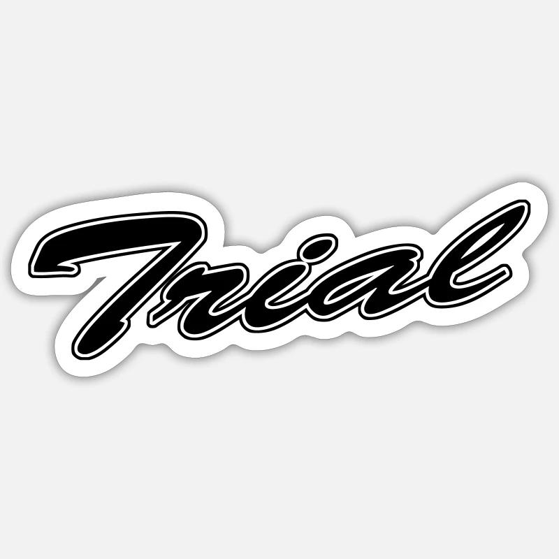 Trial - Sticker taille S (10 x 10 cm) - blanc mat