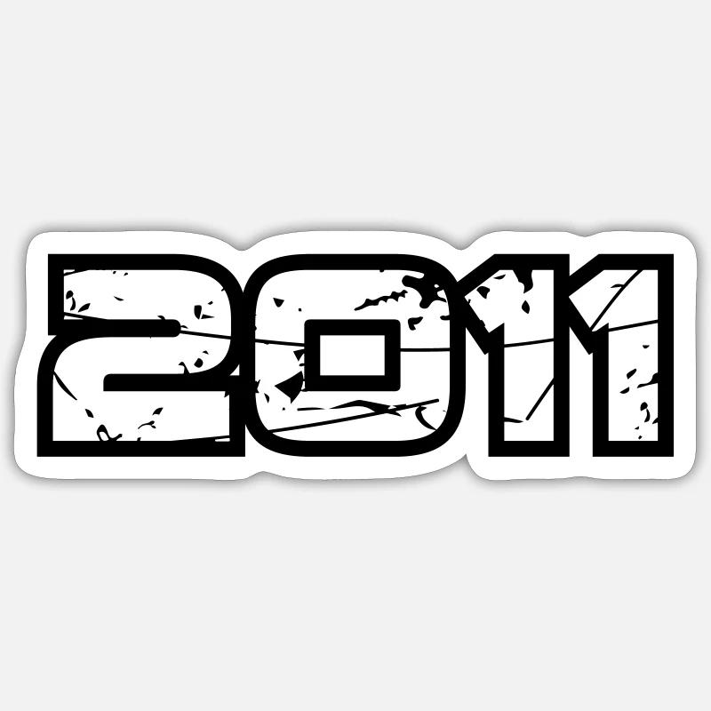 2011 - Sticker taille S (10 x 10 cm) - blanc mat