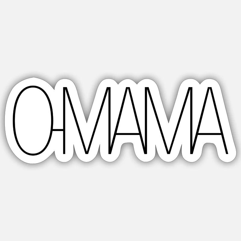 Omama - Sticker Größe S (10 x 10 cm) - Mattweiß