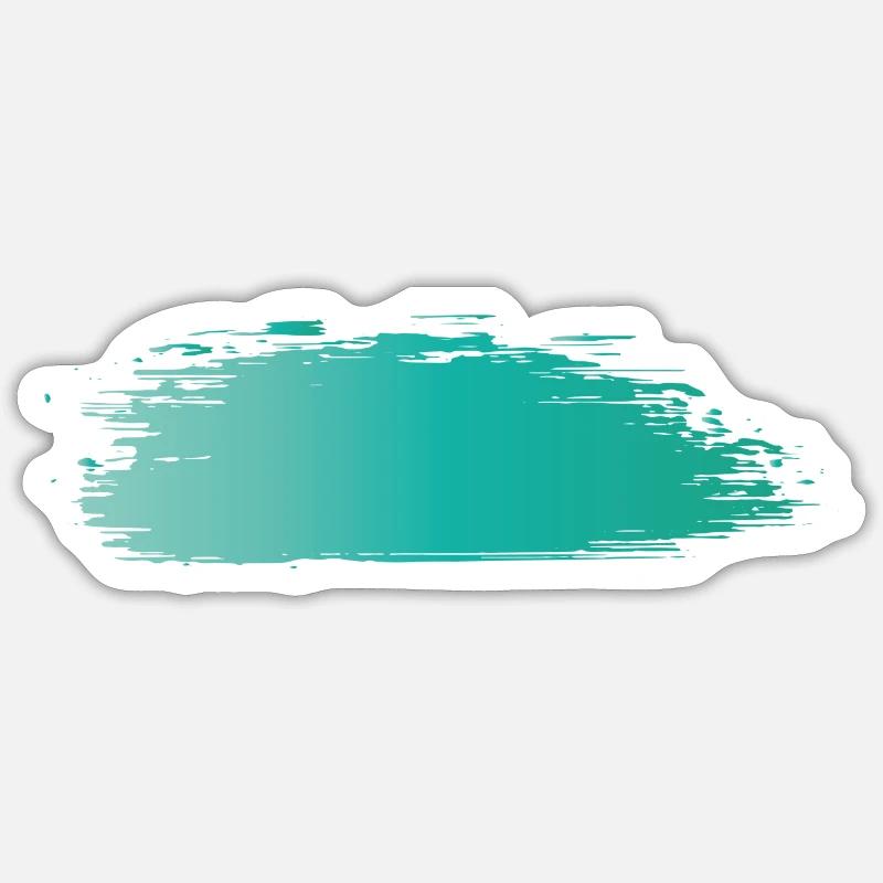 Farbe Klecks Spritzer Maler Geschenk bunt Strich - Sticker Größe S (10 x 10 cm) - Mattweiß