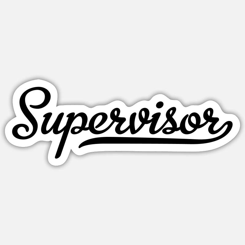 superviseur - Sticker taille S (10 x 10 cm) - blanc mat