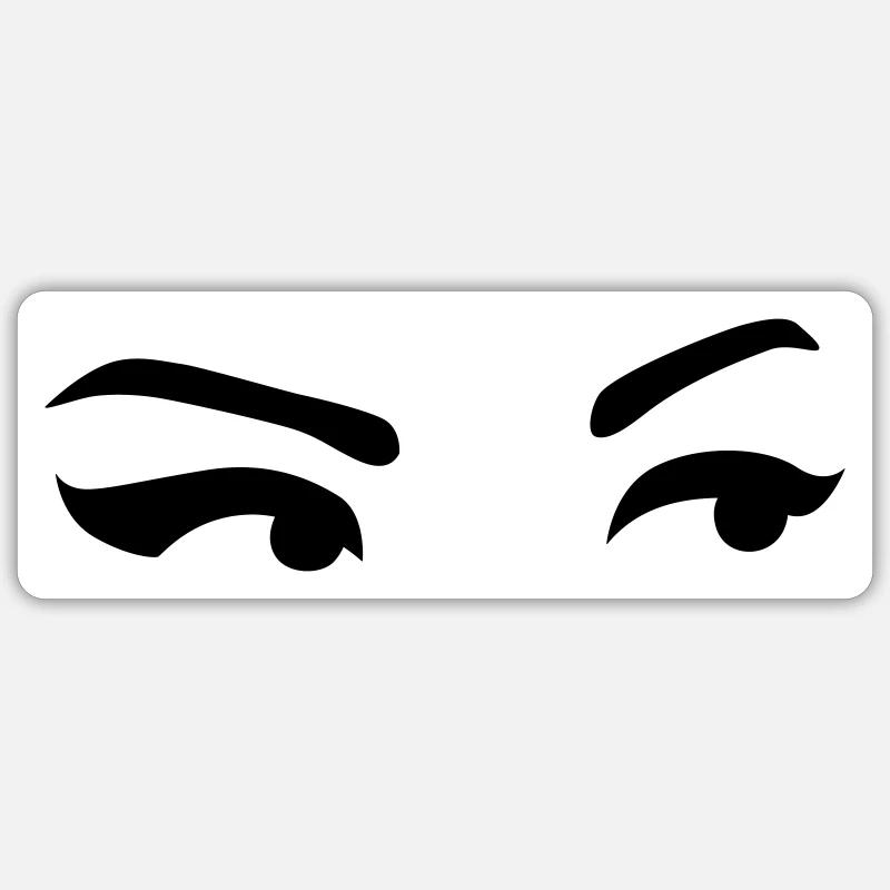 yeux - Sticker taille S (10 x 10 cm) - blanc mat