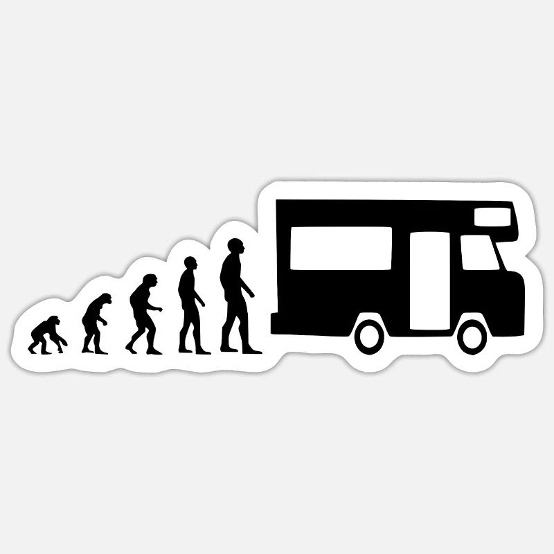 Camping-car Evolution Sticker taille S (10 x 10 cm)