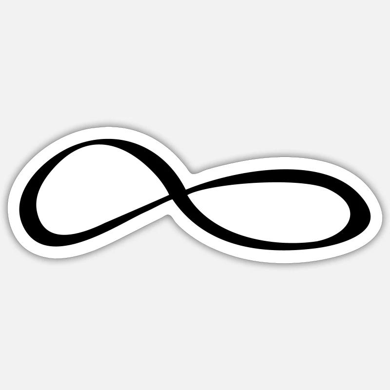 Infinity Sign Symbol - Sticker size S (10 x 10 cm) - white matte