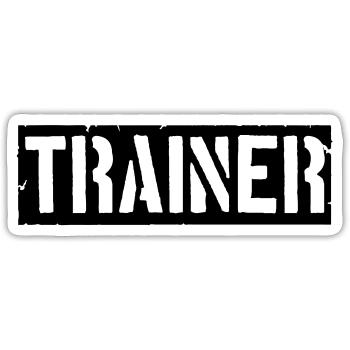 Coach logo design - Sticker size S (10 x 10 cm) - white matte - Front