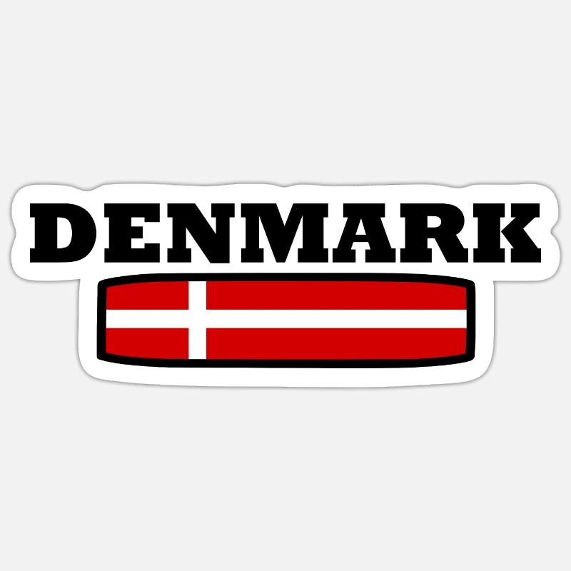 Denmark - Sticker size S (10 x 10 cm) - white matte