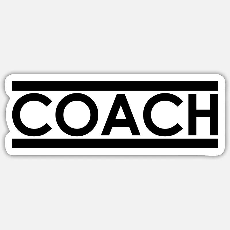 Coach / Trainer - Sticker Größe S (10 x 10 cm) - Mattweiß