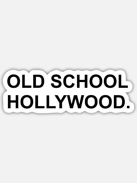 Old School Hollywood - Sticker taille S (10 x 10 cm) - blanc mat
