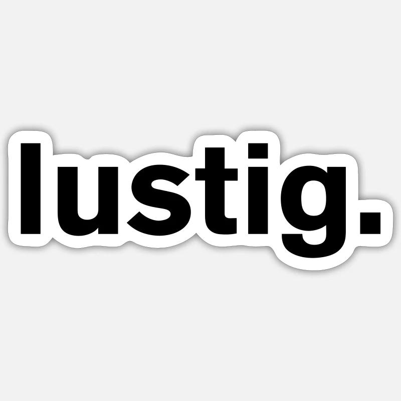 lustig Sticker Größe S (10 x 10 cm)