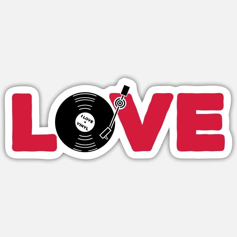 Love Vinyl 2C Farbwechsel - Sticker Größe S (10 x 10 cm) - Mattweiß