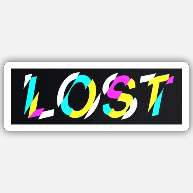 lost - Sticker Größe S (10 x 10 cm) - Mattweiß