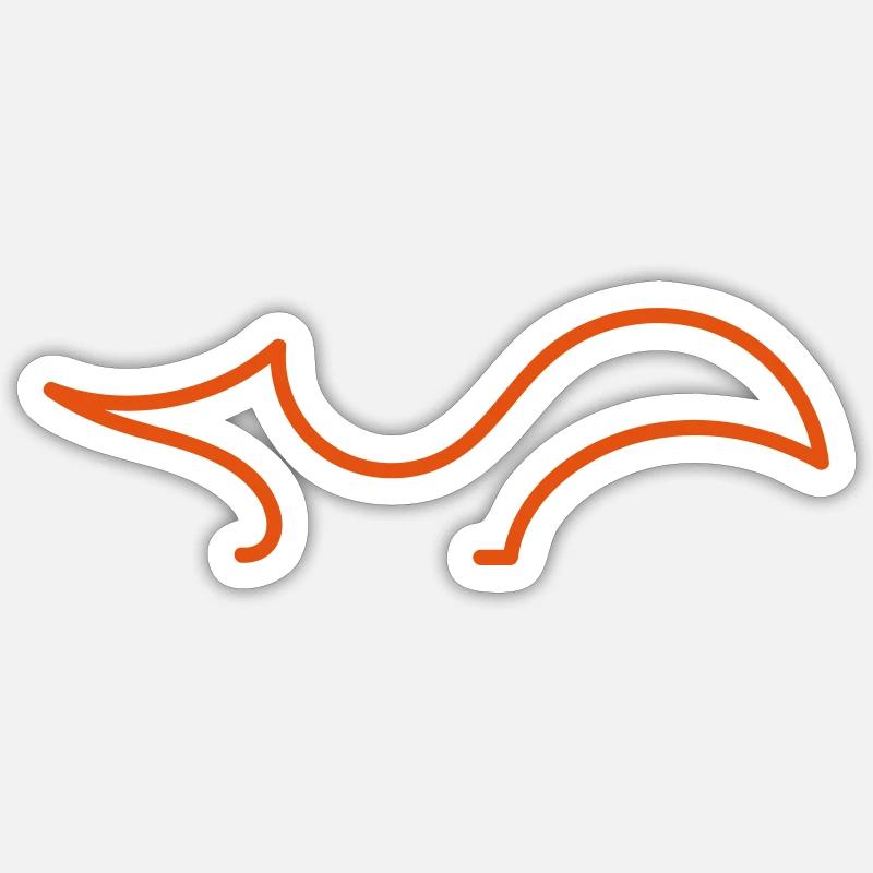 Fuchs minimal - Sticker Größe S (10 x 10 cm) - Mattweiß