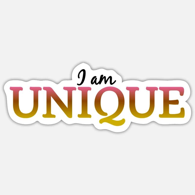 Unique - Sticker size S (10 x 10 cm) - white matte