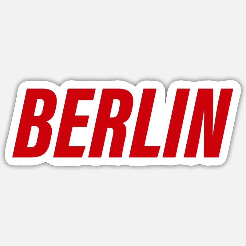 Berlin - Sticker taille S (10 x 10 cm) - blanc mat