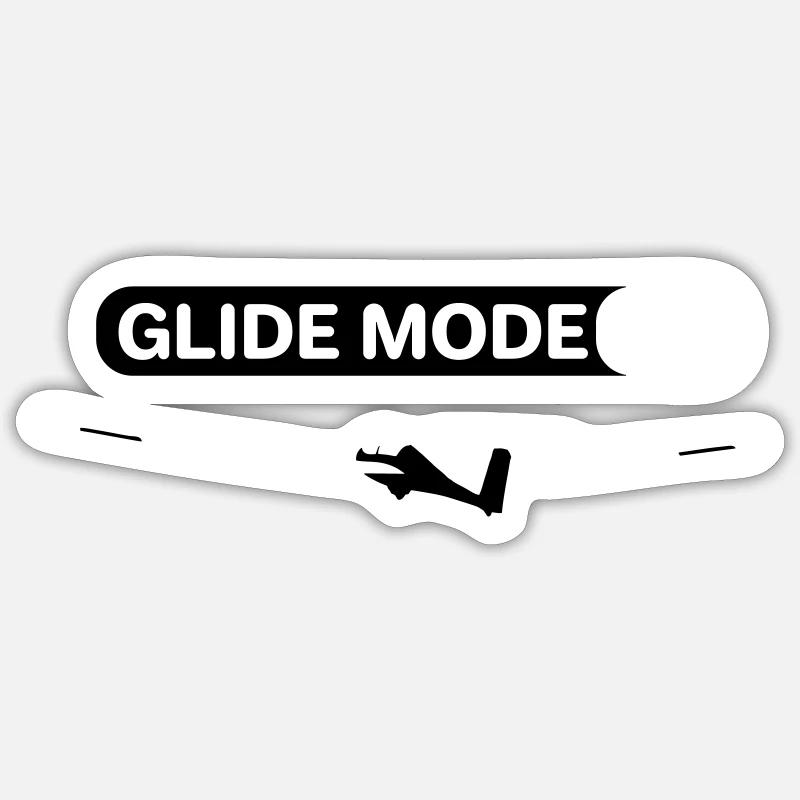 Glider Gliding Glider Glider Pilot Pilot - Sticker size S (10 x 10 cm) - white matte