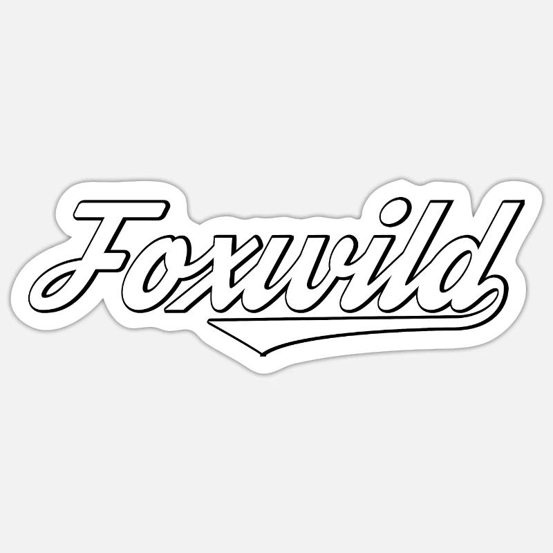 Foxwild - Sticker Größe S (10 x 10 cm) - Mattweiß