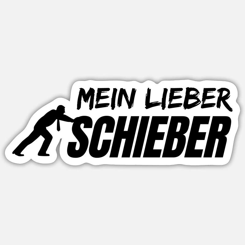 MEIN LIEBER Schieber - Sticker Größe S (10 x 10 cm) - Mattweiß