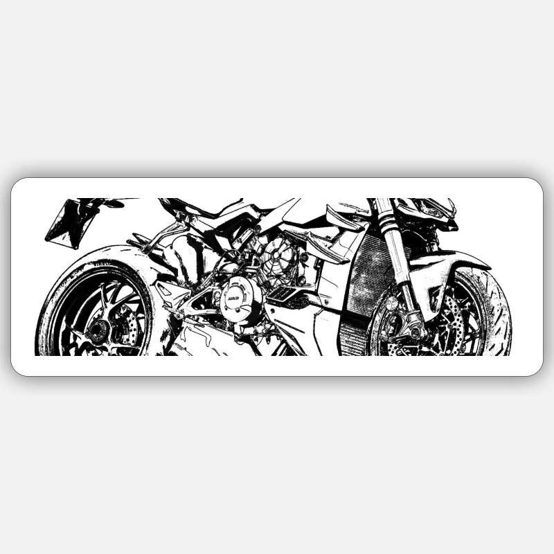 art on 2 wheels - Sticker Größe S (10 x 10 cm) - Mattweiß