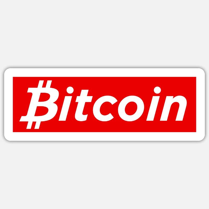 Bitcoin logo la suprême Cryptocurrency Satoshi N Sticker taille S (10 x 10 cm)