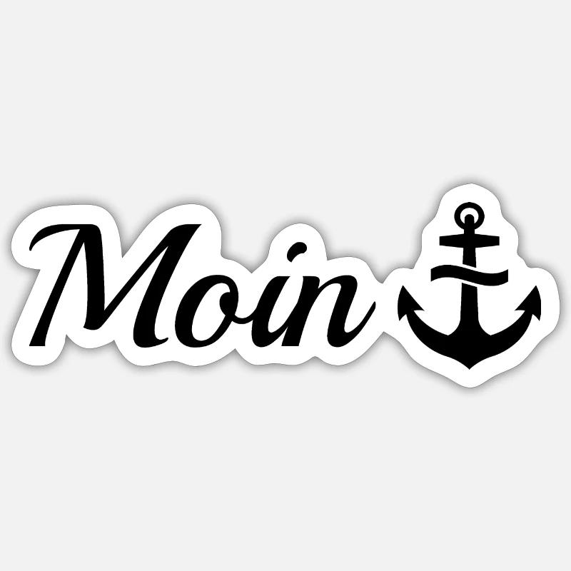 MOIN - Sticker Größe S (10 x 10 cm) - Mattweiß