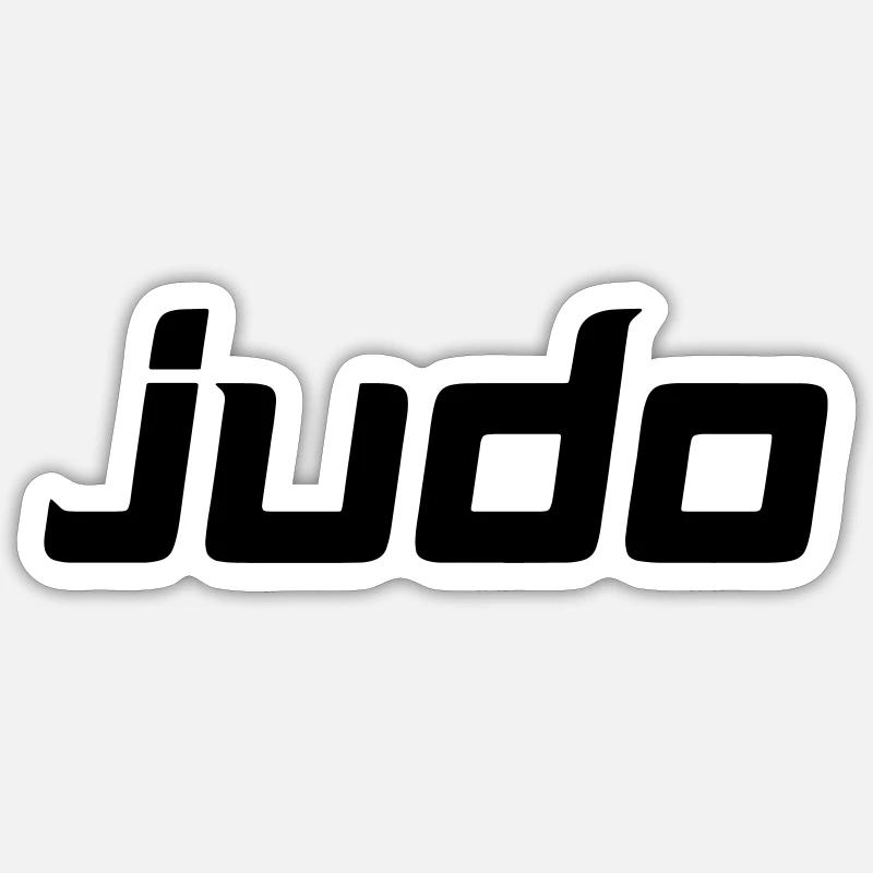 Judo Design - Sticker taille S (10 x 10 cm) - blanc mat