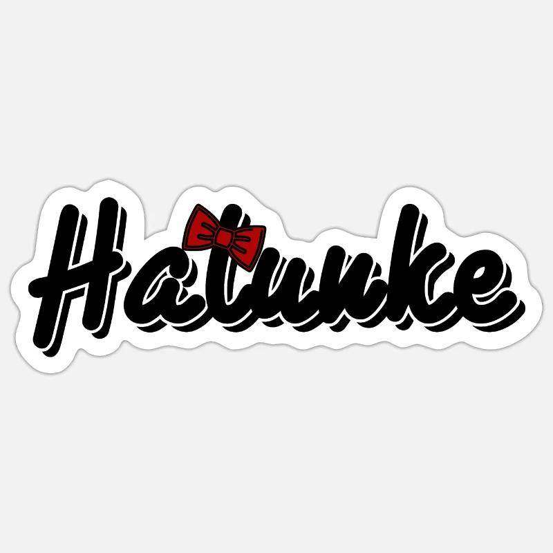 Halunke mit roter Fliege - Sticker Größe S (10 x 10 cm) - Mattweiß
