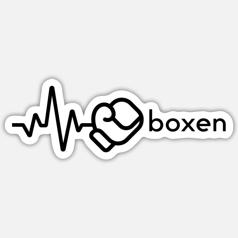 boxing - Sticker size S (10 x 10 cm) - white matte