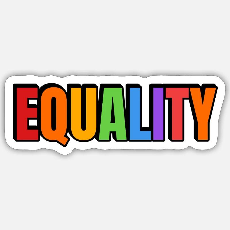 EQUALITY rainbow Sticker size S (10 x 10 cm)